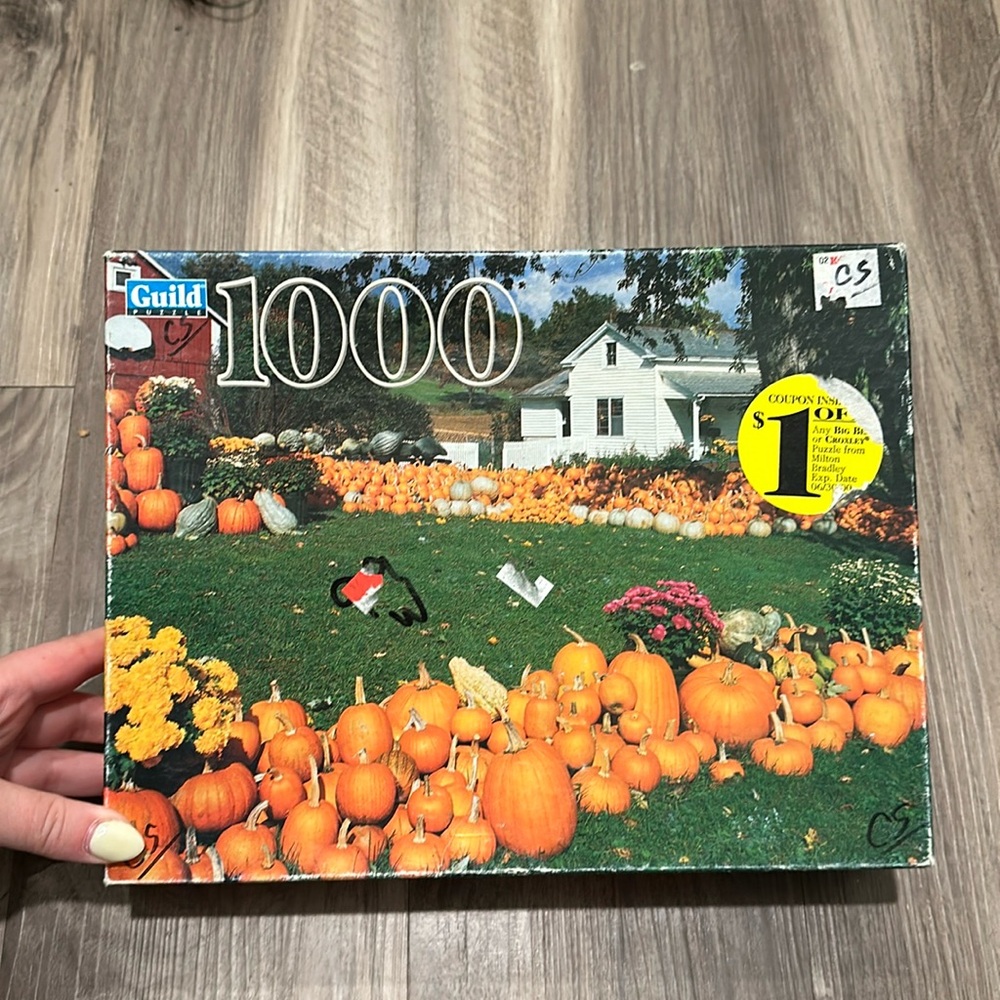 🧩 Vintage 1999 Guild Pumpkin Farm Vermont 1000 Piece Fall Puzzle